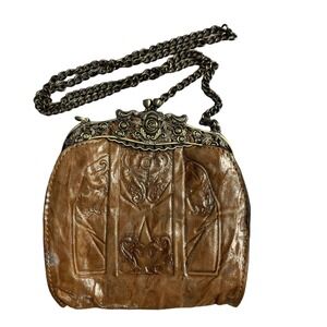 Patricia Nash Florence Tooled Clutch Womens Shoulder Metallic Floral Ornate